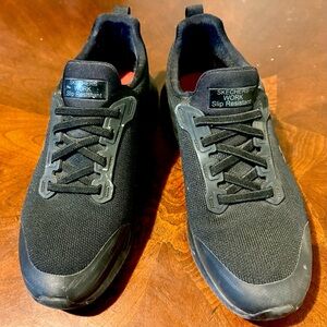 Skechers Work Slip On Slip Resistant Memory Foam Relaxed Fit Women’s 8 Black